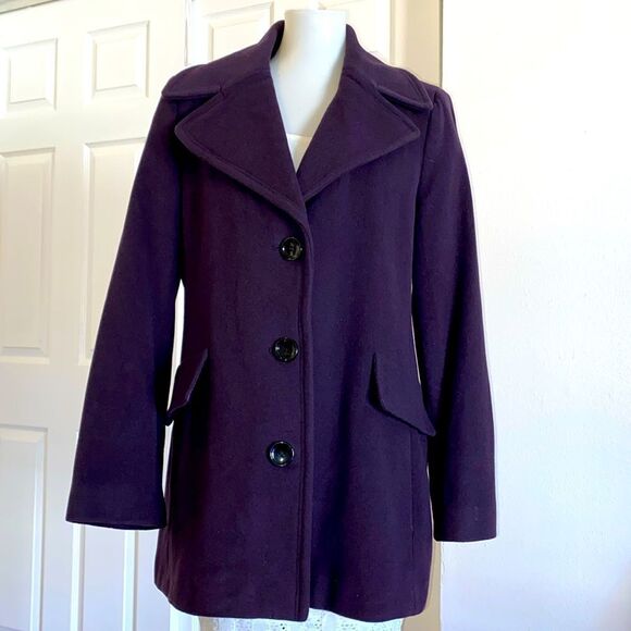 Calvin Klain Peacoat Wool Buttons Closure - Picture 1 of 8